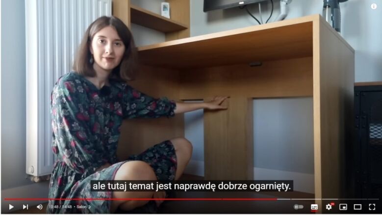 dopracowane mieszkania - kadr z YouTube- Wnętrza Zewnętrza